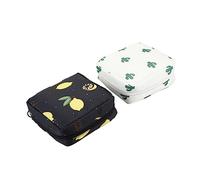 SEWOART 2pièces Pochette De Rangement Étanche pour Serviettes Hygiéniques Et Cosmétiques Pratique Et Multifonctionnel pour Filles Et Femmes Beige Cactus