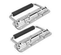 SEWOART 2pièces Poignées Pliantes à Ressort Chromé Pour Caisse De Transport Accessoires Pratiques Pour Boîtes à Outils Équipements Et Valises Dimensions