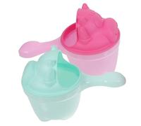 SEWOART 2pièces Wash Hair Cup Set Rince-cheveux Pour Garçon Fille Et Bain Design Pratique Et De Vert Rose