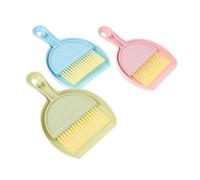 SEWOART 3 Ensembles Mini Balai et Pelle à Poussière Ergonomiques pour Cages Danimaux Kit de Nettoyage pour Cochons Dinde Hamsters Petits Rongeurs Brosse Plastique Pratique et Compacte