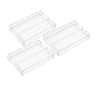 SEWOART 3 Pièces Cassette des Produits Rétro Audio Dispensateur De Bande avec Porte-Stylo Mini CD Case Keychain Stockage De Cartes De Voeux Boîtes De Claires Cuvette PP Transparent