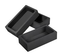 SEWOART 3 Pièces Graphite Crucible Square Molds For Metal Melting Petroleum Industry Durable And Compatible Oil Tank Accessories