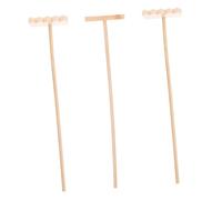 SEWOART 3 Pièces Mini Bamboo Rake Set for Tabletop Zen Garden Sustainable Meditation Tools for Office and Home Microlandscape Decor