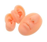 SEWOART 3 Pièces Silicone Model Body Parts Set Flexible Soft Ear Nose Mouth Simulation For Piercing Practice And Makeup Training