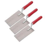 SEWOART 3 pièces Truelle de Maçonnerie Acier Inoxydable avec Poignée Spatule de Construction Outil Polyvalent pour Application de Plâtre et Carrelage