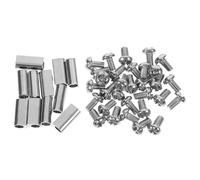 SEWOART 30 Pièces Wire Rope Clip Clamp Double Hole Adjustable Steel Cable Fasteners For Heavy Duty Lamp Hanging Corrosion Resistant Hardware For Indoor And Outdoor Use