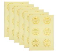 SEWOART 36 Pièces Autocollants Ronds Récompense Dorés Étiquettes Autocollantes Auto-adhésives pour Certificats Diplômes et Médailles Excellence Stickers Petits pour Récompenses et