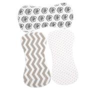 SEWOART 3pcs Petits Bavoirs en Coton Réutilisables pour Repas et Autres Activités, Bavoirs Protège-épaule Élégants et Absorbants pour Adultes Besoins Médicaux Plusieurs styles