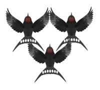 SEWOART 3pièces Décoration Murale Simulation De Hirondelle Figurines Oiseaux Réalistes Pour Décor De Maison Et Accessoires De Photographie