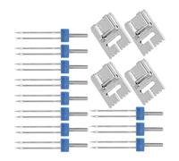 SEWOART 4 Ensembles Set de Aiguilles Doubles et Presseurs pour Machine à Coudre Ourleurs Réglables Métal Accessoires Professionnels Polyvalents pour Ourlets Précis et Multicouches