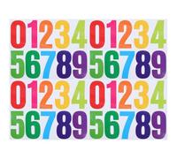 SEWOART 4 Jeux D'Étiquettes Numérotées Multicolores Imperméables Pour Entreprises, Classification Des Déchets, Grandes Étiquettes Colorées Pour Allées, Salles De Classe,