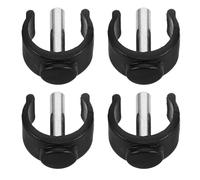 SEWOART 4 Pièces Accessoires Boucle pour Noir Abs en Acier en C et Déambulateur de Serrage pour Réparation Rapide et Remplacement, Clips de Poignée Adaptés aux Béquilles et Walkers
