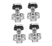 SEWOART 4 pièces Charnières de Cuisine Silencieuses avec Amortisseur Hydraulique Charnières Cachées pour Portes Verre Fermeture Douce Intégrée Lot pour Armoires Polyvalentes