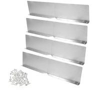 SEWOART 4 pièces Déflecteurs de Pluie Aluminium pour Toit Maison Protection Angles de Gouttière Courbés Résistantes pour Déviation Eau et Anti-éclaboussures