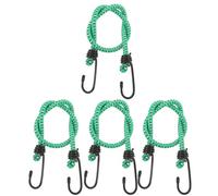 SEWOART 4 Pièces Lot de 4 Sangles Élastiques avec Crochets 60 CM, Cordon de Fixation Vert Résistant à L’Usure pour Vélo, Moto et Bagages, Attache de Bagages Polyvalente pour Transport