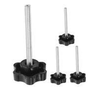 SEWOART 4 Pièces Lot de Boutons Étoile avec Joint Vis à Main Cannelée pour Fixation Siège et Plateforme de Marchette Accessoires de Maintien pour Aides Mobilité