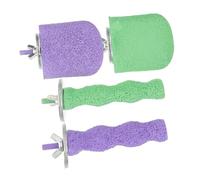 SEWOART 4 Pièces Support de Perchoir pour Oiseaux avec Surface Texturée Antidérapante Au Meulage des Griffes Confort Ergonomique Installation Facile pour Petits Cages et Perroquets