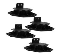 SEWOART 4 pièces Support de Sol Réglable PP pour Lambourdes de Terrasse Système de Plots Robustes et Faciles à Installer Hauteur Ajustable Lot