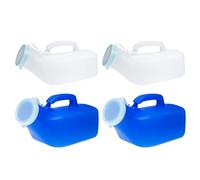 SEWOART 4 Pièces Urinoir Portable pour Hommes Urne de Voyage avec Échelle pour Voiture Urinal Plastique Durable pour Personnes Âgées et Malades