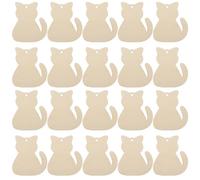 SEWOART 40 Découpes de Chats en Bois Naturel Non Peint pour Loisirs Créatifs Tranches en Bois Brut pour Bricolage Décoration Artisanale 40 Pièces Forme Ludique pour Projets DIY