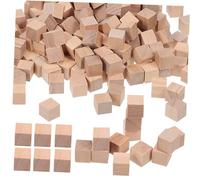 SEWOART 400 Pièces Lot de Cubes Naturel Non Traité Blocs Carrés Lisses pour Bricolage Artisanat et Décoration