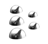 SEWOART 5 Pièces Boules Demi Sphériques Acier Inoxydable Miroir Poli Boules Réfléchissantes pour Décoration de Jardin Design Creux et Texture Fine