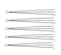 SEWOART 5 Pièces Chaîne Métal pour Paniers Suspendus Résistante Corrosion Support Lourd pour Pots de Fleurs Mangeoires à Oiseaux Lanternes et Décorations de Jardin Lot Crochets