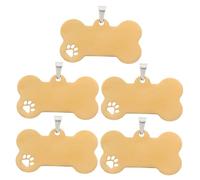 SEWOART 5 Pièces Liste d'animaux De Compagnie Chien Grinçant Charbonnier Verser Puzzle Jouets Plaques D'identité Vierges Trousse Races Pendentif Para Aboyer Golden Acier Inoxydable