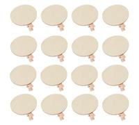 SEWOART 50 Pièces Clips de mémo en bois Clips de suspension d'images en bois des bulletins Beige