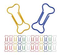 SEWOART 50 pièces Trombones Forme Os Plastique Clips Originaux pour Bureau Organisation Papeterie Creative pour Documents et Albums Photos