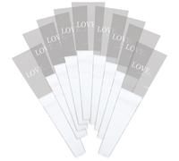 SEWOART 50 Pochettes Transparentes Bicolores pour Emballage de Bouquets, Paquet pour Fleurs Individuelles, Manchons à Fleurs Ouverts, pour Roses, Utilisation Fête, Mariage et Boutique