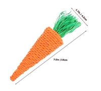 SEWOART 6 pièces Jouets à Mâcher Tressés pour Petits Animaux Lot de Carottes Décoratives Naturelles Jouets Durables pour et Rongeurs Favorisent Lexercice Divertissement