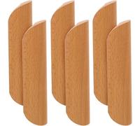 SEWOART 6 pièces Poignées de Meubles Bois Massif Lot de Design Poignées de Tiroir et Armoire pour Cuisine et Commode Style Rustique Vintage Facile à Installer Compatible avec Meubles