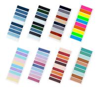 SEWOART 8 Carnets D’Onglets Adhésifs Transparents Multifonctions 40 Couleurs Pastel Marque-Pages Auto-Adhésifs Compacts pour Bureau École et Organisation Quotidienne Couleur Aléatoire