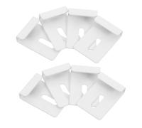 SEWOART 8 Pièces Accessoires Miroir Clips De Retenue De Vitre De Porte Clips De Miroir Supports pour Miroir Clips De Suspension De Miroir en Métal Porte-Affiche Acier Inoxydable Blanche