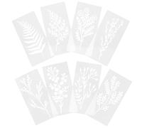 SEWOART 8 pièces Lot de Pochoirs Réutilisables Fleurs et Modèles Botanique Pet Lavable pour Peinture DIY sur Bois Mur Toile et Décoration Intérieure
