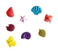 SEWOART 8 Pièces Marqueurs de Verre à Vin en Silicone Ventouse, Formes Feuille et Conque, sans Odeur et Lavables, pour Familles et Activités D'entreprise