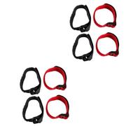 SEWOART 8pièces Collier Anti-craquement pour Coq Ajustable Et Sécurisé Réduit Bruits Couleur Rouge Et Noire pour Volailles