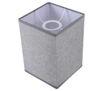 SEWOART Abat-Jour Lin Gris Carré pour Lampe de Chevet et Lampadaire Housse Amovible Lavable, Couvercle Léger en Textile pour Maison et Bureau