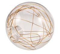 SEWOART Abat-Jour Sphérique en Verre Transparent Ø100 MM Fil D’Aluminium Doré Abat-Jour Rond de Remplacement pour Douille G9 Diffuseur Décoratif Suspendre Plafonnier et Applique Murale