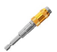 SEWOART Adaptateur Porte-embout Magnétique Hexagonal 6,35 Mm, Rallonge Pivotante 100 Mm Argenté et Or, Tige D'extension Rapide pour Perceuse, Outil Multifonction pour Espaces Restreints