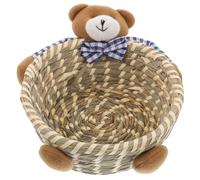 SEWOART Adorable Panier De Rangement En Forme D'ours Pour Garçons Filles Panier De Pique- En Osier Décorations D'ours Pour Le Linge Organisation Des Jouets
