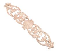 SEWOART Applique en Bois Massif Sculpté Non Peint 40X10X09 CM Décor Mural et Meuble Style Européen Moulures Décoratives pour Porte Armoire et Projets de Bricolage Intérieur