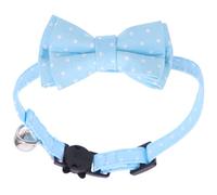 SEWOART Arc pour Animaux De Compagnie Collier De Chiot Réglable Collier De Chien Esthétique Collier pour L'extérieur Trousse pour Chiot Colliers pour Chats avec Cloches Sky-Blue Coton