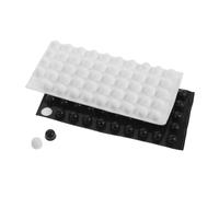 SEWOART Autocollants en braille pour les personnes aveugles, points de relief en silicone, 100 pièces, noir et blanc, adhésifs, pour claviers et portes métalliques