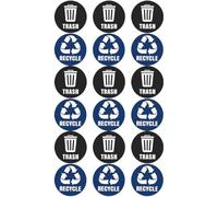 SEWOART Autocollants Recyclage Poubelle Étanches en Pvc, Lot de 18 Set de Pièces Auto-adhésives, Étiquettes pour Tri des Déchets, Usage Intérieur et Extérieur, Adaptées à Maison, Bureau