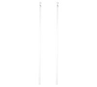SEWOART Baguettes D'ouverture de Fenêtre avec Crochet Lot de 2 en Acrylique Blanc 43cm Tringles à Rideaux Compactes pour Remplacement et Tirage Silencieux