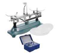 SEWOART Balance De Table Pour L'École Plateau Vert En Fer Avec Kit De Poids Pour Enseignement En Laboratoire