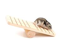 SEWOART Balançoire pour Hamster Jouet à Bascule en Bois Petite Balançoire Naturelle pour Cage Aire De Jeu Et Repos pour Petits Rongeurs Hamsters Souris Gerbilles