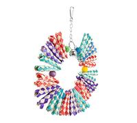 SEWOART Balançoire pour Perroquet Accessoires pour Cage À Oiseaux Jouets À Mâcher pour Perroquets Développement De L'intelligence des Oiseaux Tissage De Couleurs